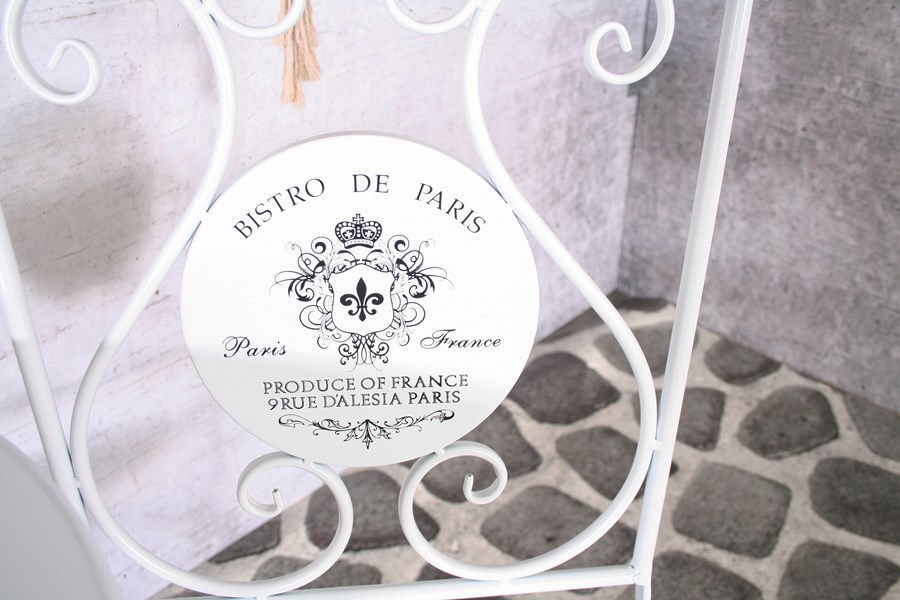 Bistroset Paris 3-delig metaal wit